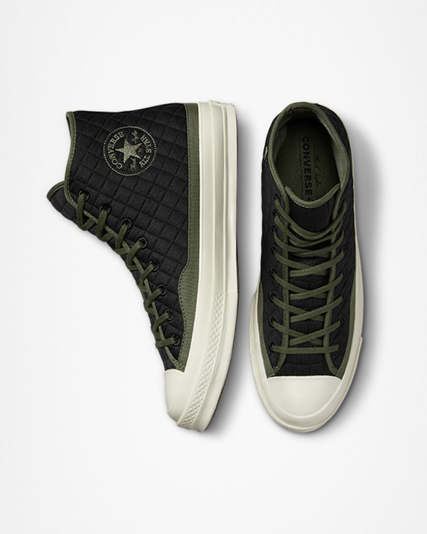 Tenisi Inalti Dama Converse Chuck 70 Matlasat Negrii | RO QSWYC310